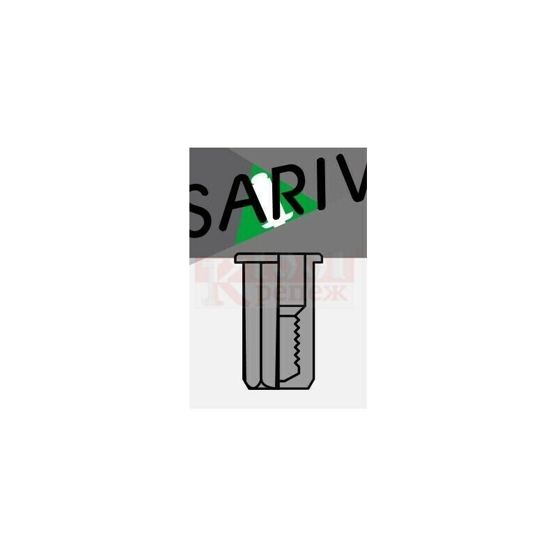 St Заклепка гаечная шестигранная закрытая Sariv со стандартным бортиком оцинкованная, M5x20 мм SARIV