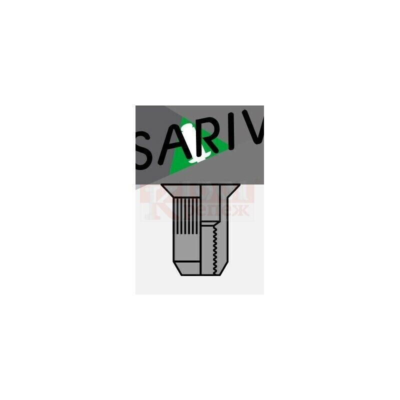 St Заклепка гаечная с насечкой Sariv с потайным бортиком оцинкованная, M4x13 мм SARIV