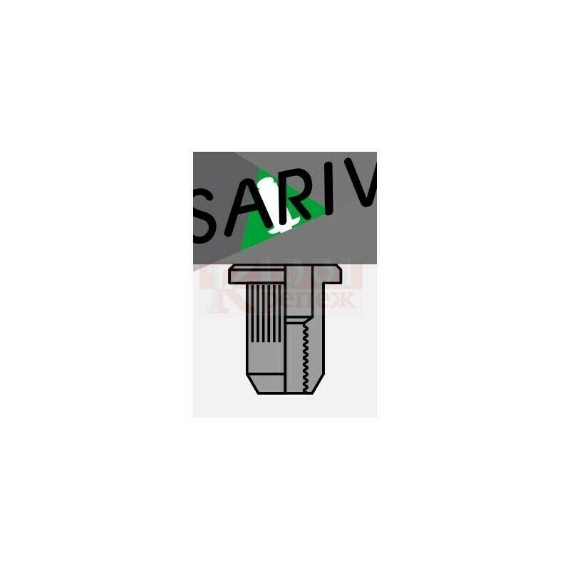 St Заклепка гаечная с насечкой Sariv со стандартным бортиком оцинкованная, M5x16 мм SARIV