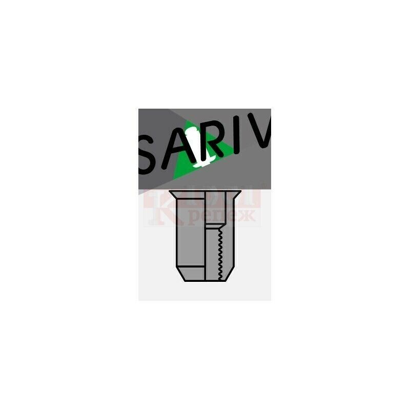 St Заклепка гаечная гладкая Sariv с уменьшенным бортиком оцинкованная, M3x8 мм SARIV