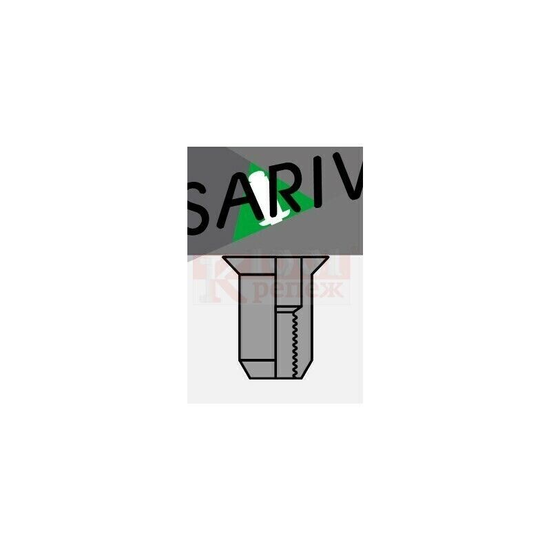 St Заклепка гаечная гладкая Sariv с потайным бортиком оцинкованная, M8x17 мм SARIV