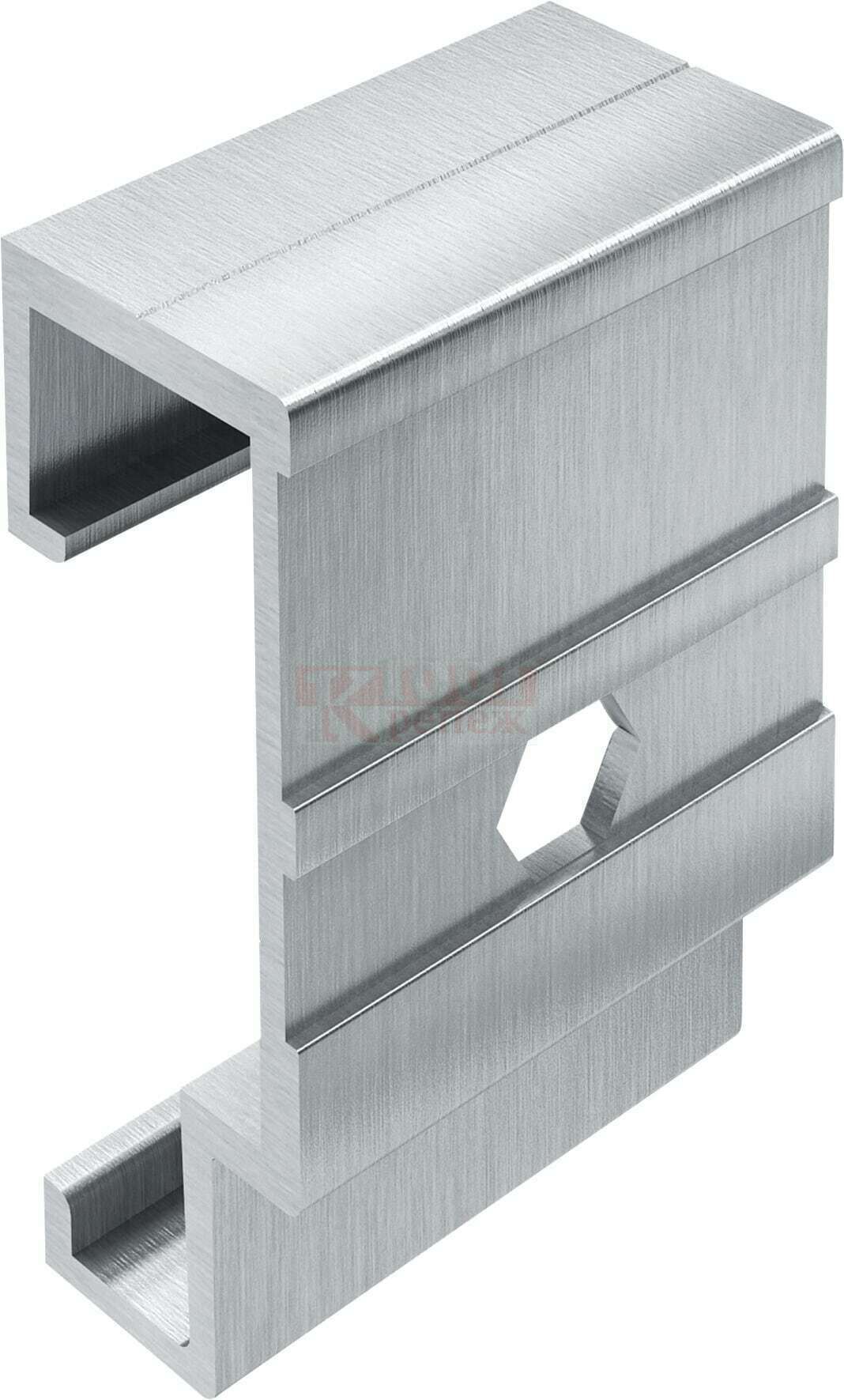 MFT-H 100/40 K Аграфа HILTI для фасадных систем под анкеры с подрезкой алюминий, 23x60x40 мм