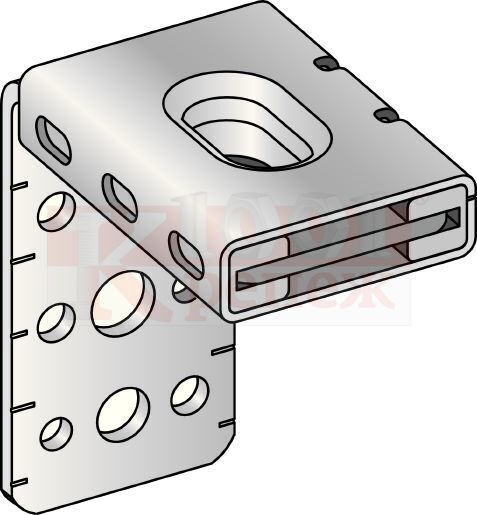 MVA-LC Кронштейн L-образный HILTI со звукоизоляцией для воздуховодов оц. сталь/каучук, M8/M10 30x60x2.5 мм