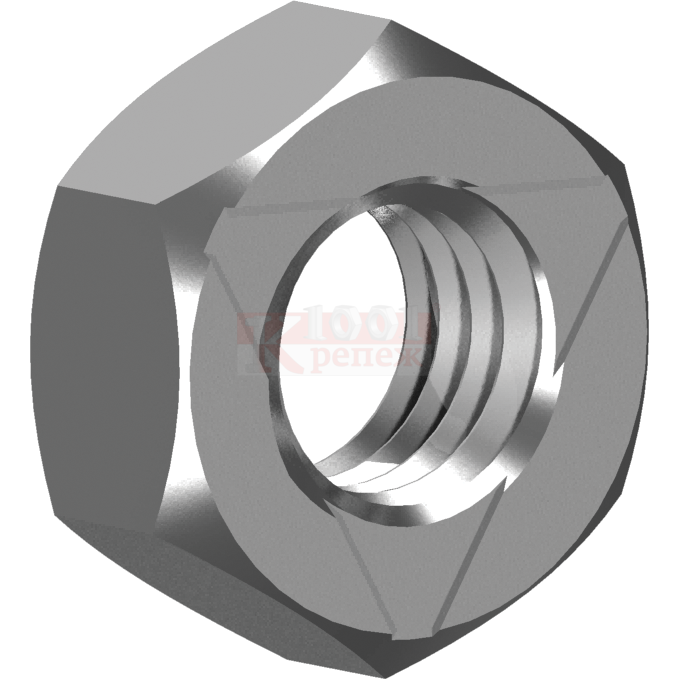 DIN 980 A4 Гайка шестигранная со стопорным кольцом и скошенными краями нерж. сталь, M12 1001 КРЕПЕЖ
