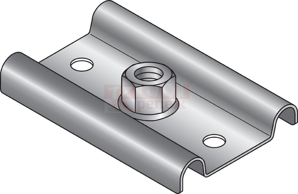 MFP-GP-F Пластина для неподвижной опоры HILTI для легких нагрузок гоц. сталь, M20 100x150x4 мм