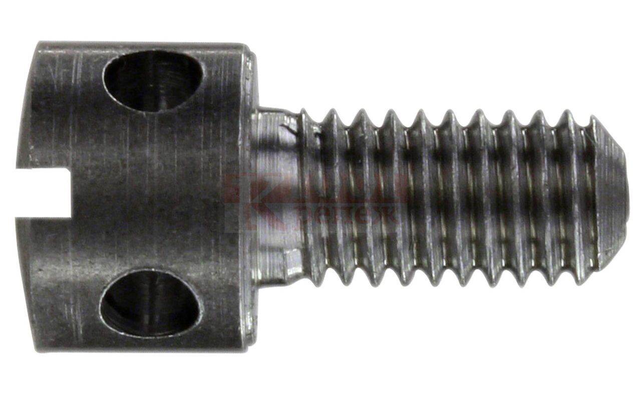 DIN 404 Винт пломбировочный с радиальными отверстиями оксидированный, M4x6 мм 1001 КРЕПЕЖ