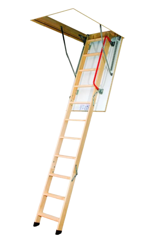 Чердачная люк-лестница деревянная LWK 70х100x280