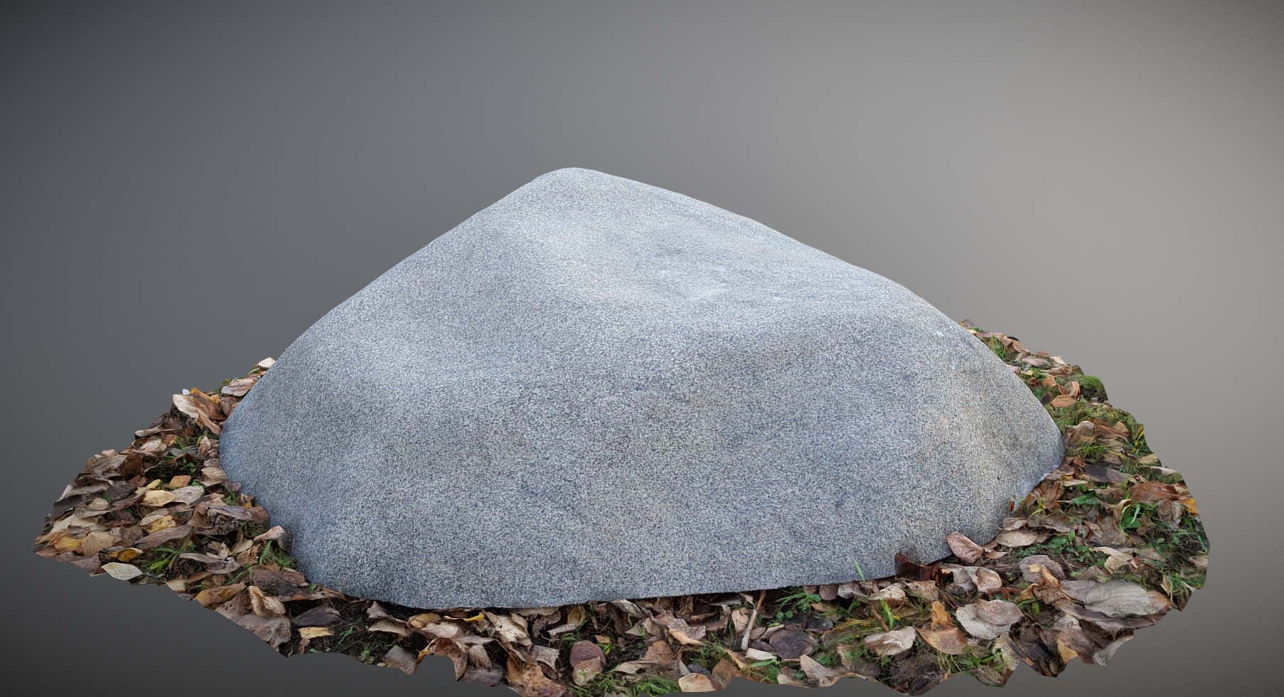 Крышка люка камень D140/50 на бетонное кольцо - Серый