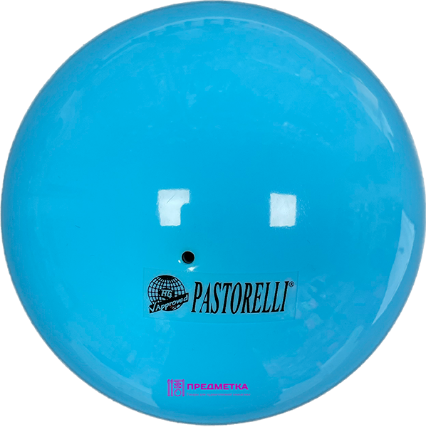 Мяч Pastorelli 18 см, голубой FIG для художественной гимнастики