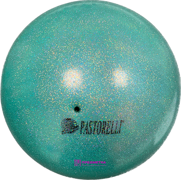 Мяч Pastorelli Glitter 18 см, светло-зеленый (Malaysia) AB FIG для художественной гимнастики