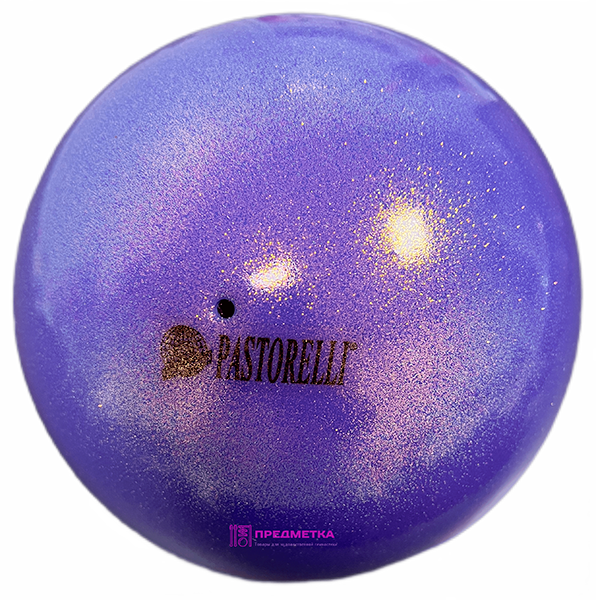 Мяч Pastorelli Glitter 18 см, сиреневый АВ FIG для художественной гимнастики