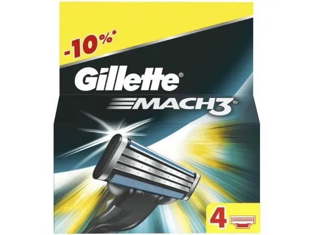 Кассеты сменные для бритвы Mach 3 4 шт. Gillette