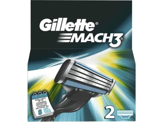 Кассеты сменные для бритвы Mach 3 2 шт. Gillette