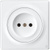 Розетка электрическая OneKeyElectro Florence без заземления, винтовые контакты, белая #1