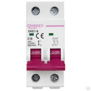Автоматический выключатель OneKeyElectro 2P 4,5kA C-6A 2M #1