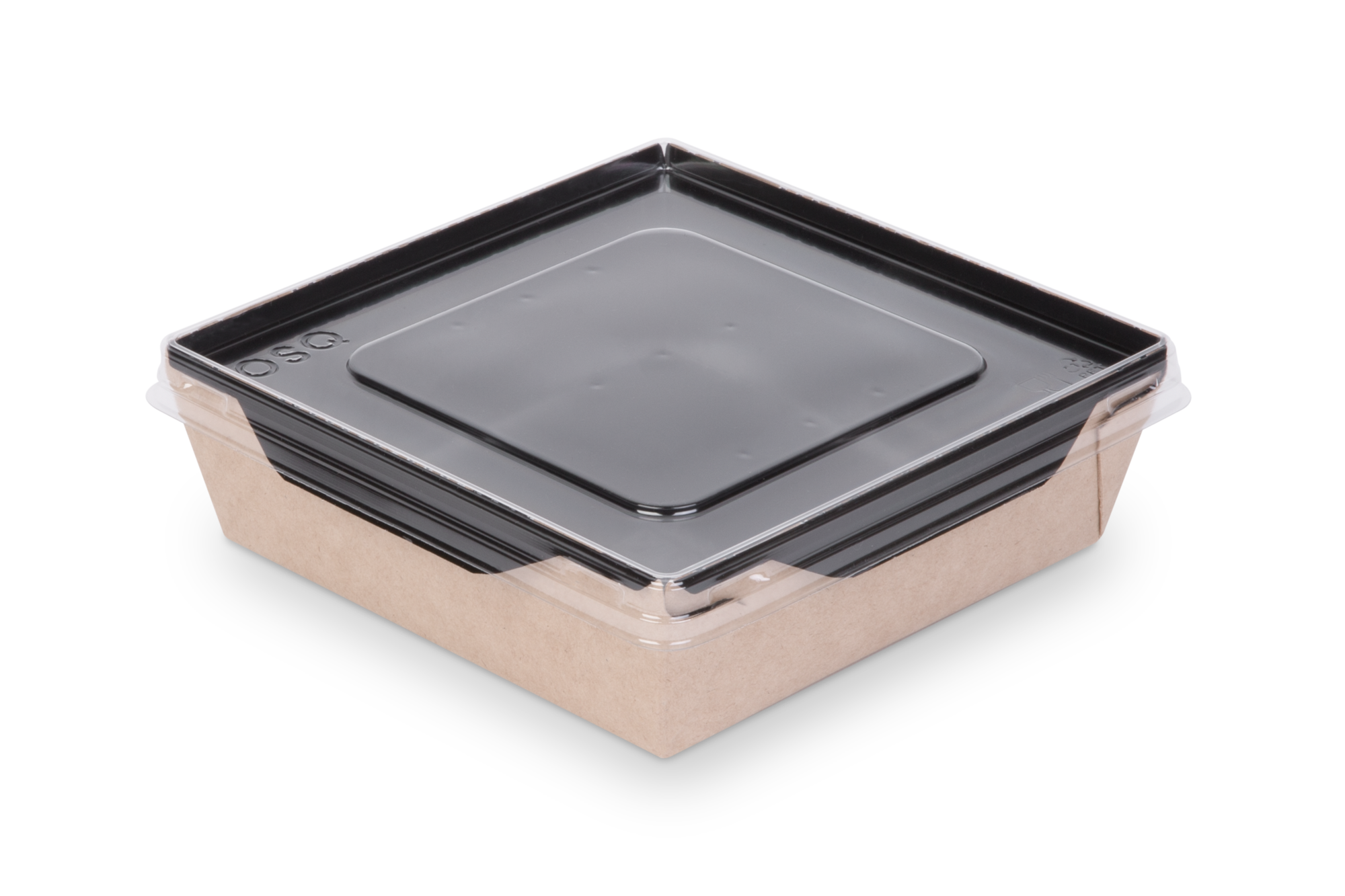Коробка крафт OpSalad 900 Black Edition с крышкой для салата