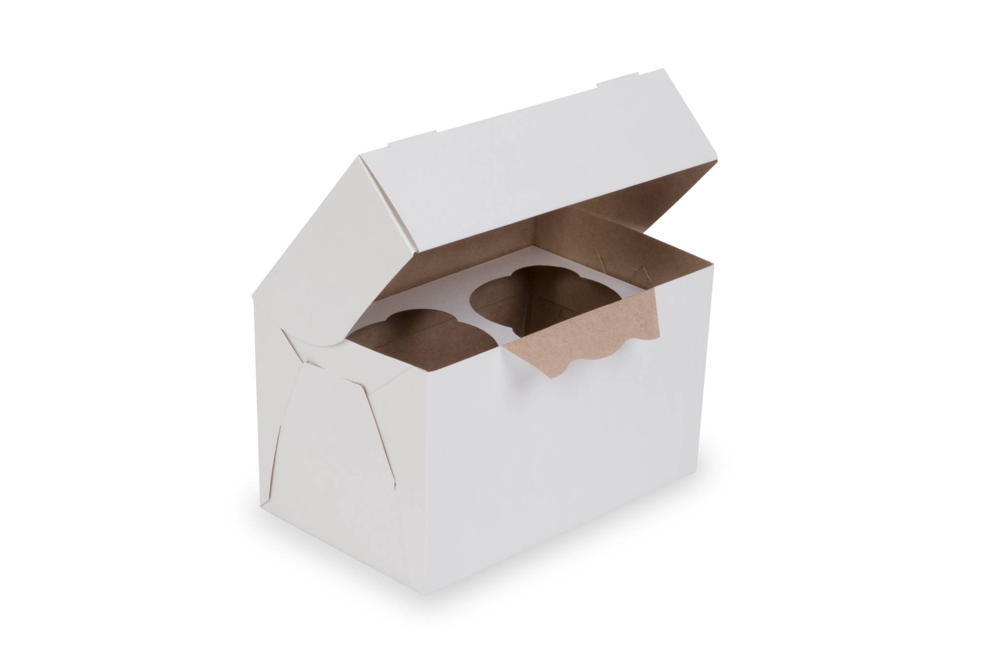 Коробка бумажная крафт MUF 2 160х100х100 мм для капкейков, маффинов 2
