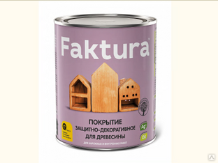 Покрытие FAKTURA защитно-декоративное для древесины 0,7л беленый дуб (6шт/кор) 