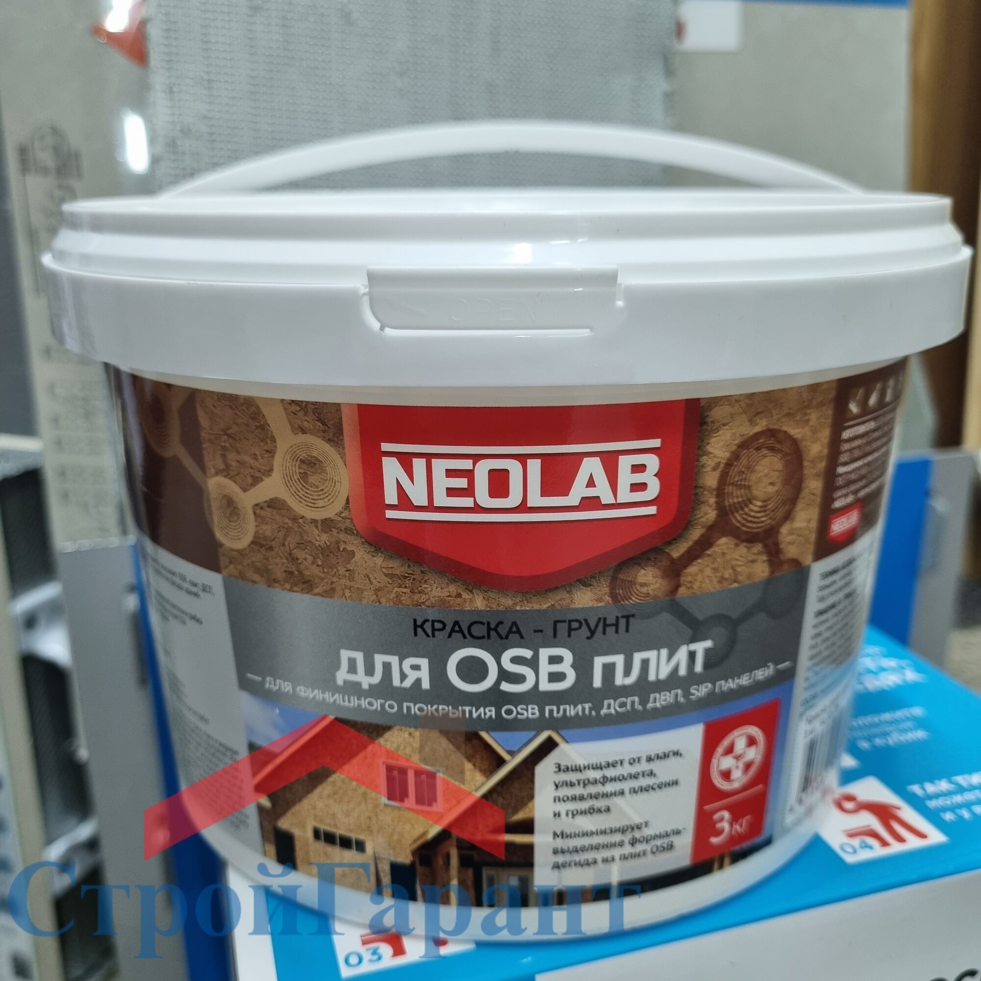 Краска-грунт для OSB плит Neolab, 3 кг, цена в Череповце от компании  СтройГарант