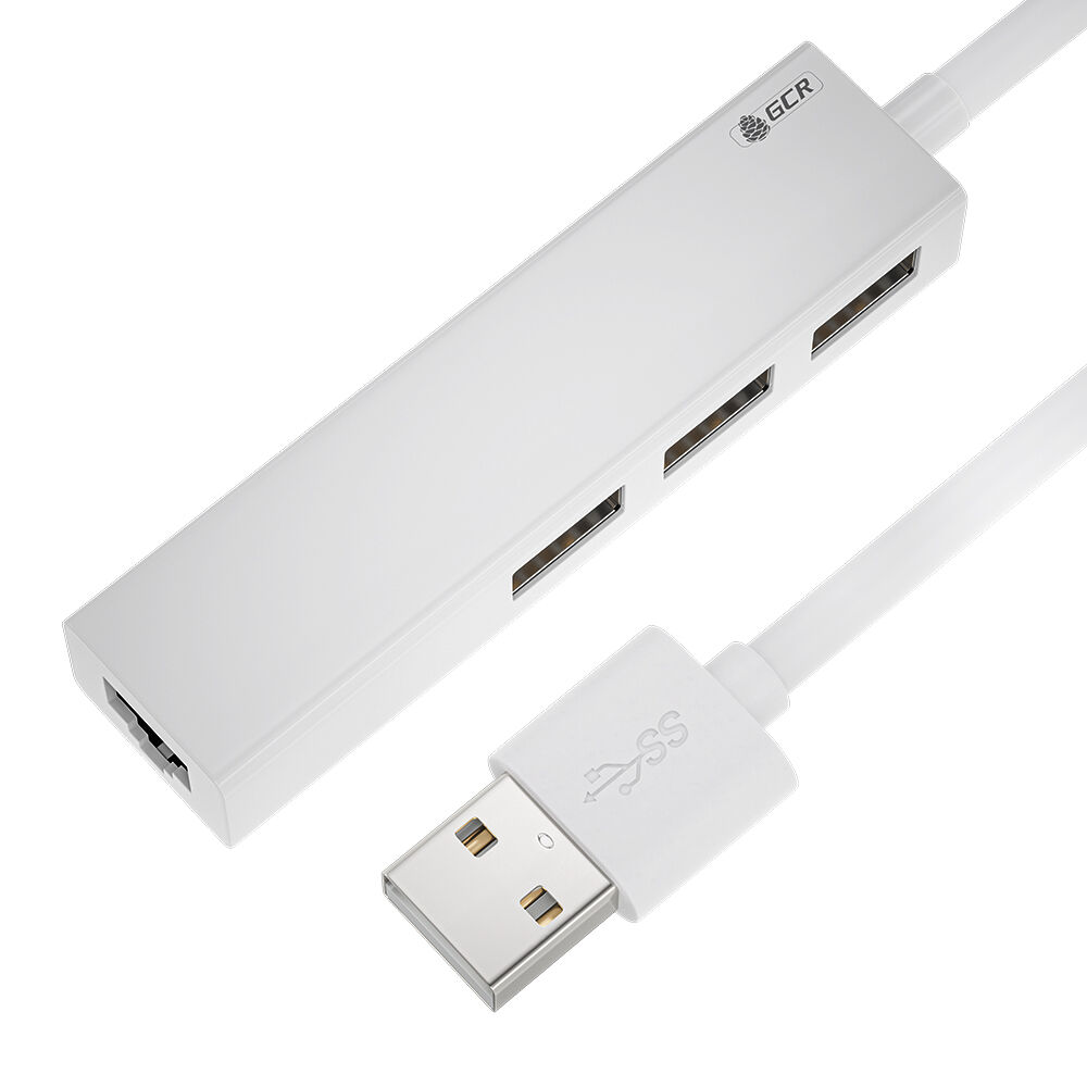Разветвитель USB 2.0 AF х 3 и 100 Мбит Ethernet RJ-45