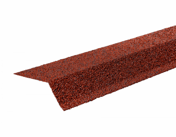 Планка карнизная с гранулятом, красный (75*50*5мм)