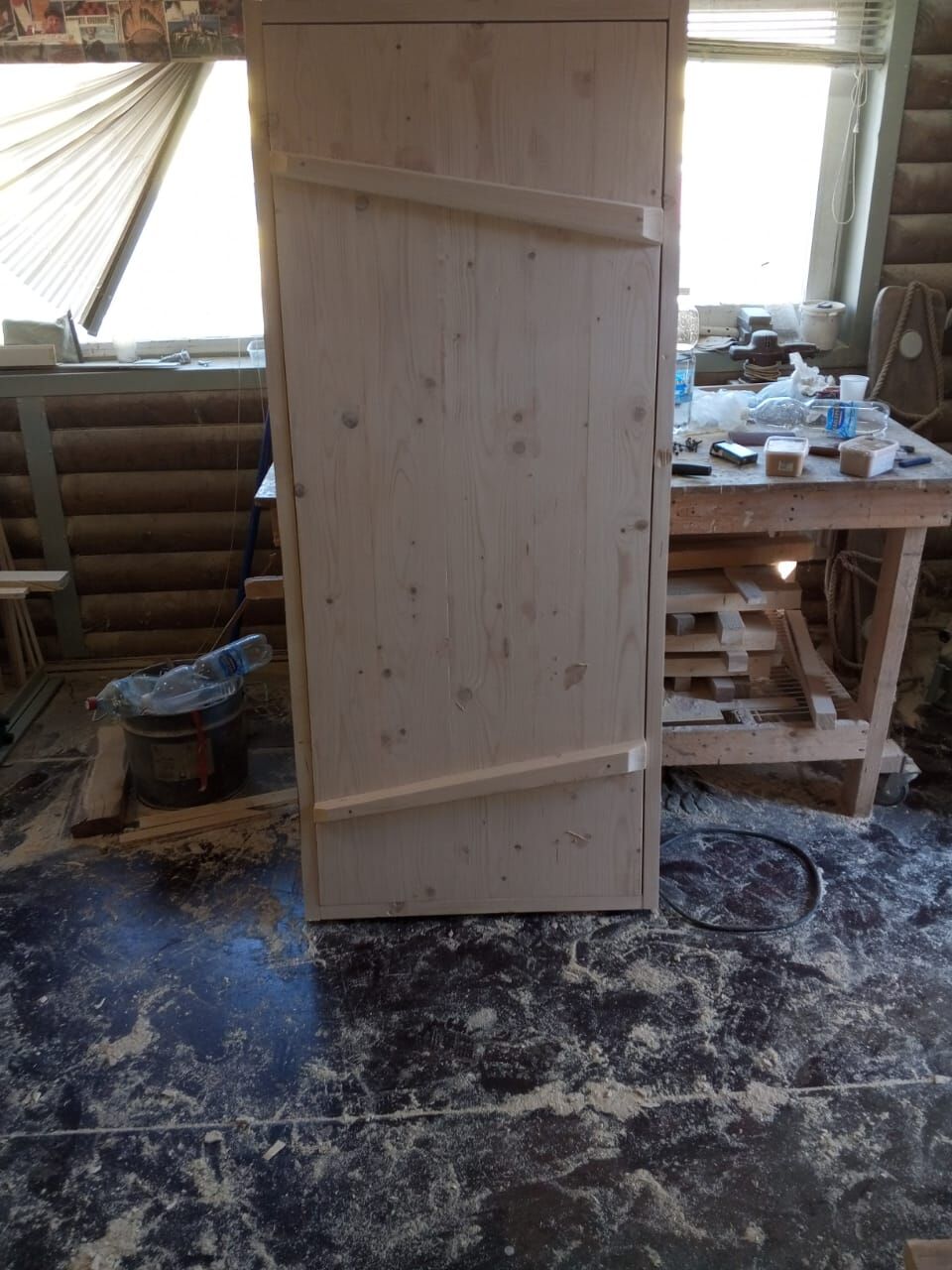 Дверь банная 90х200 см деревянные