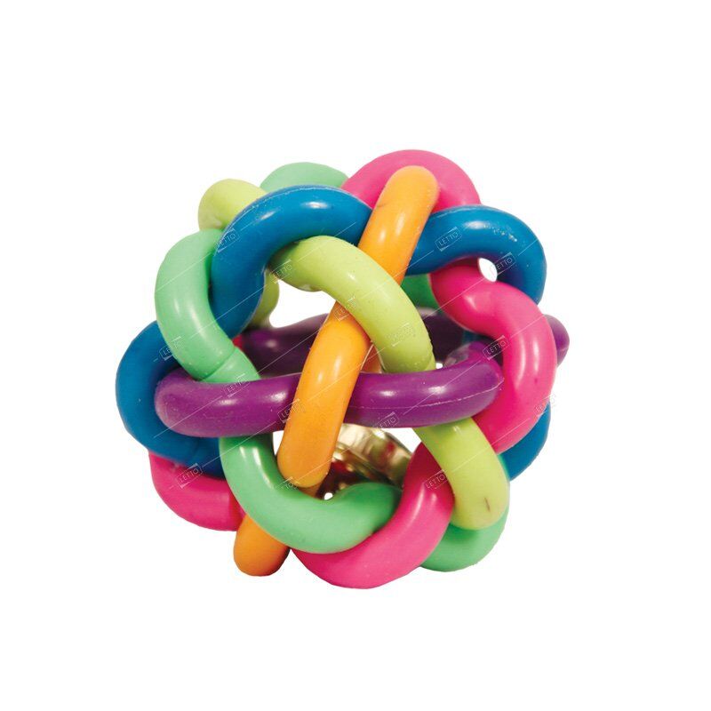 Игрушка для собак из цельнолитой резины "Мяч-лабиринт с колокольчиком", d45мм, 12191061 Triol