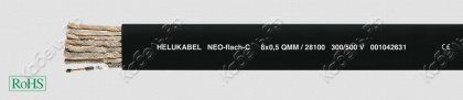 Кабель NEO-flach-C 8G1,5 SW Helukabel 28100