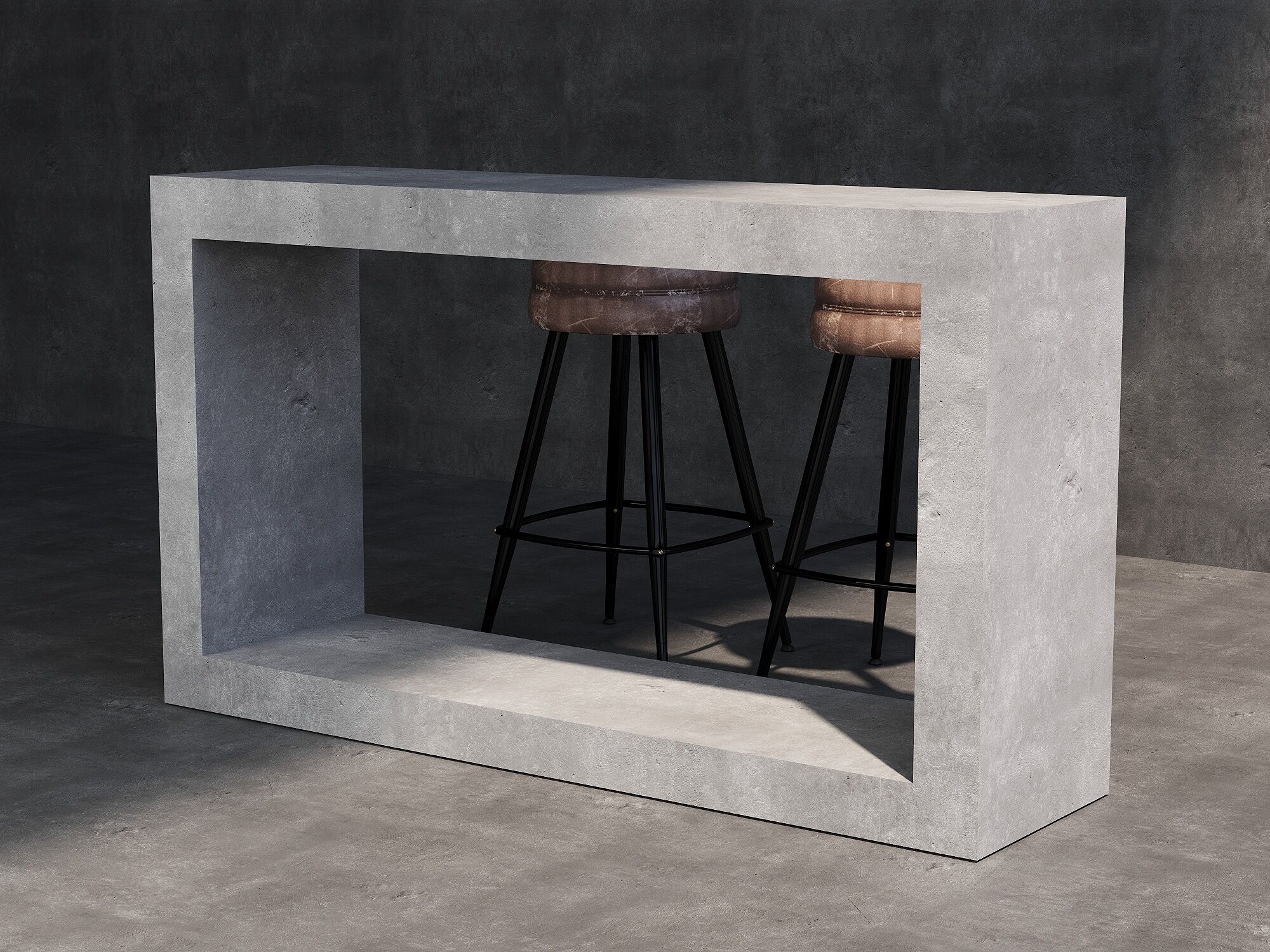 Стол бетонный монолитный армированный 3000x1100x650 мм
