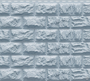 Фасадная панель "Альпийский" (2,005х0,22м – 0,45м2) Серо-голубой 