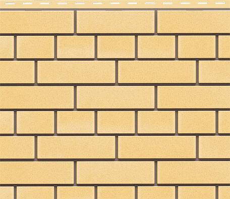 Фасадная панель "Кирпич прокрашенный" (1,84х0,215м – 0,4м2) Желтый