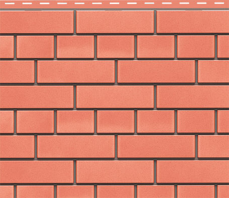 Фасадная панель "Кирпич прокрашенный" (1,84х0,215м – 0,4м2) Красный