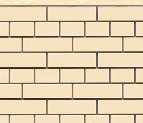 Фасадная панель "Кирпич прокрашенный" (1,84х0,215м – 0,4м2) Светло-желтый