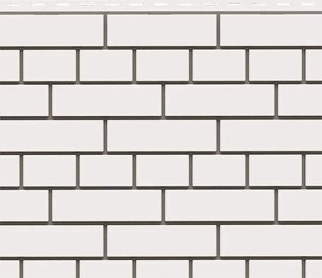 Фасадная панель "Кирпич прокрашенный" (1,84х0,215м – 0,4м2) Белый