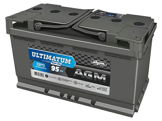 Аккумулятор Аком Ultimatum 95E 95Ah О.П AGM