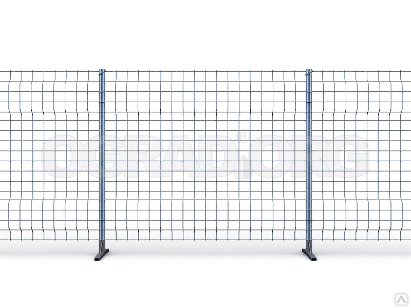 Забор строительный на металлических опорах купить со склада в Москве и СПБ